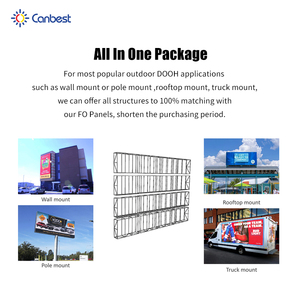 Layar <span class=keywords><strong>LED</strong></span> Canbest Outdoor P5 2.88x1.92m Paket Lengkap All in One, Billboard <span class=keywords><strong>LED</strong></span> Dua Sisi dengan Pemasangan Tiang - Product Image 5