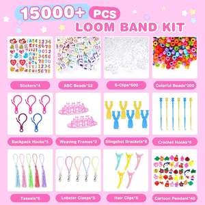 <span class=keywords><strong>Kit</strong></span> <span class=keywords><strong>de</strong></span> fabrication <span class=keywords><strong>de</strong></span> bracelets d'amitié 32 couleurs DIY pour enfants Bandes <span class=keywords><strong>de</strong></span> métier à tisser en plastique Set <span class=keywords><strong>de</strong></span> <span class=keywords><strong>démarrage</strong></span> Cadeau pour filles - Product Image 3