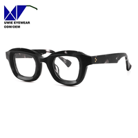 Monture de lunettes optiques carrées en acétate épais faites à la main, style classique, pour visage en forme de losange, collection de luxe 2025