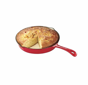 Padella per bistecca antiaderente in ghisa dal Design classico eco-friendly teiera in metallo con padelle smaltate rosse - Product Image 3