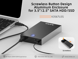 Hộp Đựng Ổ Cứng Gắn Ngoài SATA Miễn Phí Cho Công Cụ OEM Của Nhà Máy Hộp Nhôm Đựng Ổ <span class=keywords><strong>Hdd</strong></span> USB 3.0 3.5 Inch Kèm Cản Silicon - Product Image 4