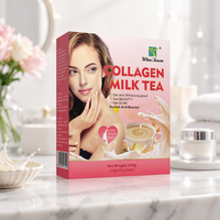 Thé au lait au collagène et au glutathion pour un éclat lumineux de la peau, peptides hydrolysés, boisson instantanée en poudre, OEM, marque privée