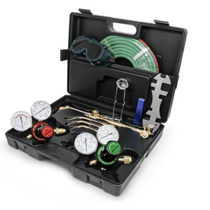 GAS CUTTING & <b>WELDING</b> <b>KITS</b> Gas <b>Welding</b> & Cutting <b>Kit</b> Acetylene-Oxygen Flame Set Regulator - Product Image 2