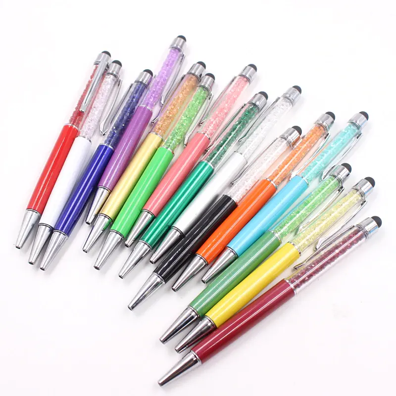 Producto de promoción pluma de cristal diamante bolígrafos bolígrafo táctil