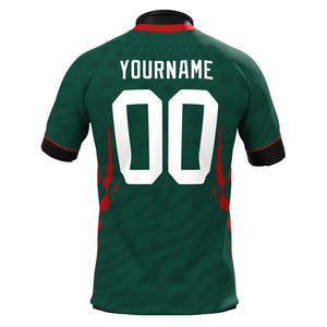 Maillots de football personnalisés, impression de nom et de numéro, tenue d'équipe, sublimation, maillot de foot vert, Bangladesh - Product Image 3