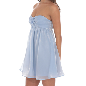 Custom Design Strapless Mini <b>Dress</b> Women Summer Casual A-Line Pleated Woven Sweet Slim-<b>Fitting</b> Pleated Bodycon Short Slip <b>Dress</b> - Product Image 3
