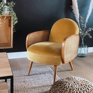 <span class=keywords><strong>Fauteuil</strong></span> en rotin et en bois de style nordique bohème pour la maison, le restaurant, l'hôtel, la villa, le café, le salon, meubles en tissu bouclé - Product Image 5