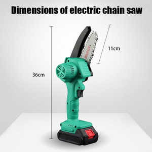 เครื่องตัดไม้ขนาด 4+6 นิ้ว สำหรับงานอุตสาหกรรมและงาน DIY ใช้พลังงานแบตเตอรี่ 21V เลื่อยโซ่ยนต์ขนาดเล็กไร้สาย - Product Image 4