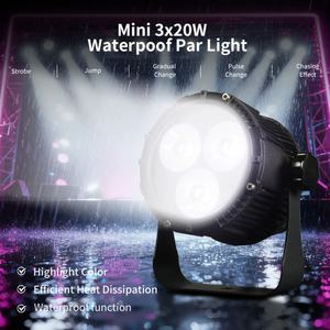AICPOSE OEM - Foco LED Par RGBW para Exteriores, 3 x 12 W, IP65, Resistente al Agua, con Logotipo Personalizado - Product Image 4