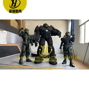 ชุดคอสเพลย์หุ่นยนต์งานคาร์นิวัลชุดการแสดงสีแดงแบบสมจริงชุดสวมเดิน - Product Image 6