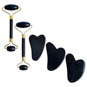 Rouleau de massage en jade DIY, meilleur outil anti-âge, rouleau facial original en obsidienne et jade - Product Image 6