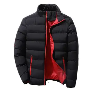 T1903 남성 겨울 자켓 솔리드 웜 코트 겨울 스포츠 패딩 재킷 남성 스탠드 칼라 야외 코튼 패딩 재킷