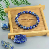 Gelang Kristal Alami 8mm Elastis Grosir, Amethyst, Tiger's Eye, Lapis Lazuli, Perhiasan Energi Penyembuhan untuk Wanita, Hadiah
