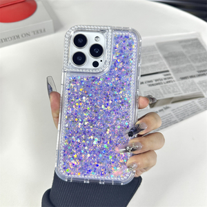 Nouvelle tendance 2025, étui de téléphone scintillant pour filles, triple <span class=keywords><strong>protection</strong></span>, 360 degrés, pour HONR400 Smart 5G - Product Image 4