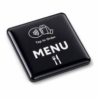 Carte de menu NFC 100x100mm, étiquette en époxy, étanche, à poser pour consulter le menu, autocollant de table pour restaurant, café, hôtel