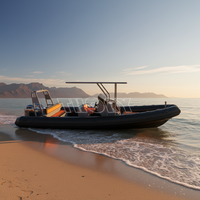 Deluxe Ocean Master – bateau gonflable à coque rigide en aluminium avec t-top, 25 pieds, 760 PVC/Hypalon/oca