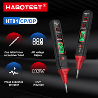 HABOTEST HT91CP Non-Contact Voltage Tester Screwdriver Probe Light Electric Detector LCD Display Sound Light Alarm AC/DC 12-300V