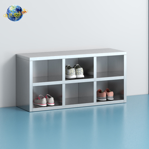 Armoire à chaussures en acier inoxydable 304 / 201, casier industriel, pour usine, hôpital, salle blanche, robuste, plaque épaissie, fabrication chinoise YH - Product Image 1
