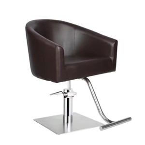 Matériel de coiffure, chaise de salon en cuir marron, mobilier de coiffure, chaises de barbier pour <span class=keywords><strong>coiffeur</strong></span>, beauté - Product Image 4
