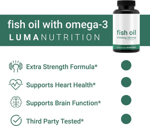 Cápsulas de Aceite de Pescado con Alto Contenido de EPA y DHA <span class=keywords><strong>Omega</strong></span> <span class=keywords><strong>3</strong></span> para la Salud del Corazón, la Función Cerebral, el Soporte y la Respuesta de las Articulaciones - Product Image 3