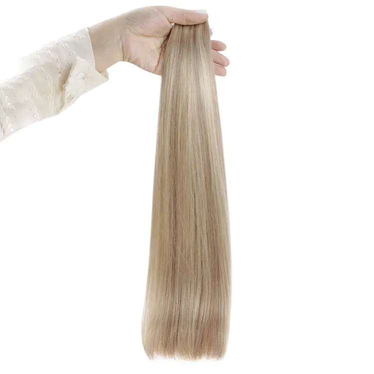 Großhandel Double Drawn Remy Hair Natürliches unsichtbares Klebeband in Haar verlängerungen menschliches Haar