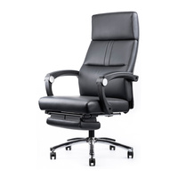 Chaise de bureau moderne et confortable à dossier haut, pivotante, avec accoudoirs, appui-tête réglable et roulettes pour le bureau à domicile