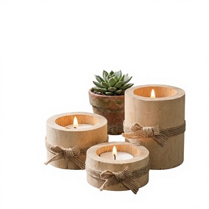 Wooden Rectangle Durable <b>Tea</b> Light Holder Set Handmade Eco Friendly Christmas Home Decoration - Product Image 3