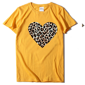 Camiseta de Moda con Estampado de Leopardo para Mujer, Camiseta para el Día de San Valentín a Bajo <span class=keywords><strong>Precio</strong></span> - Product Image 4