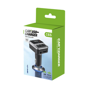 C65 Transmisor FM inalámbrico para coche Llamada manos libres PD30W Puerto dual y <span class=keywords><strong>USB</strong></span> Cargador rápido Reproductor de MP3 para automóvil con tarjeta TF y AUX - Product Image 5