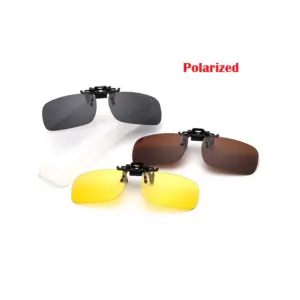 Gafas de sol polarizadas con tapa para hombre y mujer, lentes de sol unisex con Clip para miopía, adecuadas para conducir, visión nocturna, con UV400, de tres estilos - Product Image 1