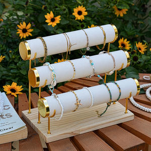 Soporte de almacenamiento de reloj de terciopelo de 3 niveles de gama alta, nuevo contenedor de joyería con Collar, accesorios para pies, pulsera, accesorios de exhibición - Product Image 2