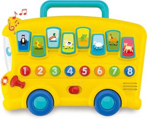 Animal Sounds Bus para bebés <span class=keywords><strong>de</strong></span> <span class=keywords><strong>6</strong></span> meses y más con luces, música, números, control <span class=keywords><strong>de</strong></span> volumen-Juguetes musicales educativos para bebés - Product Image 1