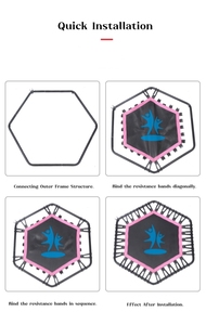 Gymnaste <span class=keywords><strong>Saut</strong></span> à l'élastique simple Fitness Mini Trampoline Rebondeur Intérieur Adultes Sécurité Rond <span class=keywords><strong>Saut</strong></span> Lit Fitness Trampoline - Product Image 4