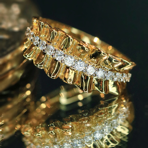 อาซูโอ 18K วินเทจแหวนทองคำแท้เพชรธรรมชาติ 0.30 กะรัตหรูหราสวมใส่ทุกวันเครื่องประดับของขวัญสำหรับผู้หญิงวันเกิดปาร์ตี้ - Product Image 2