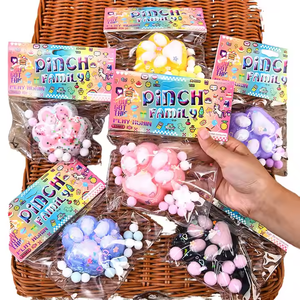 Zampa di gatto TPR fatto a mano morbido pizzicotto giocattolo Squishy Mochi soffice elastico floccato zampa del piede rimbalzare Squishy giocattoli di decompressione - Product Image 1