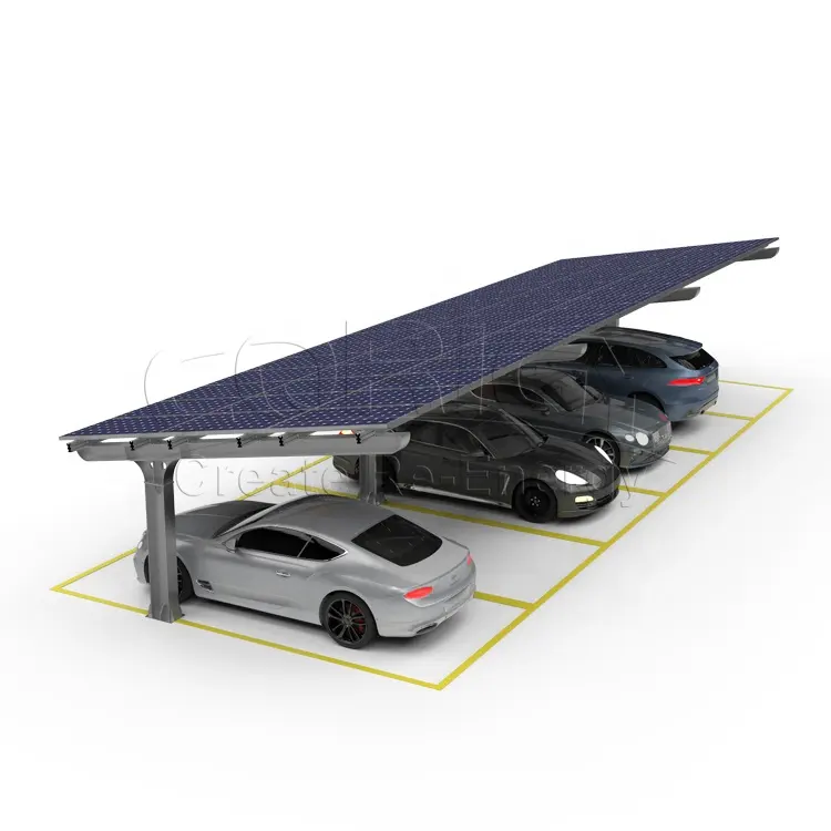 Produksi Cepat Solar Carport Struktur Desain Aman dan Handal Pemasangan PV Carport Yang Baru Dirancang Carport Mendukung Pemasangan