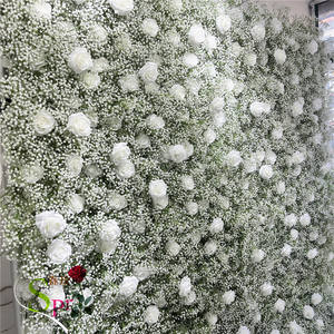 SPR เพื่อนเจ้าสาวช่อดอกไม้ผ้าไหมประดิษฐ์ดอกไม้ผนังฉากหลังงานแต่งงานตกแต่งเด็กลมหายใจดอกกุหลาบดอกโบตั๋นไฮเดรนเยียดอกไม้ผนัง - Product Image 4