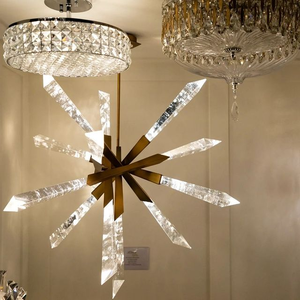 Luxury <strong>Sputnik</strong> Crystal Chandelier Gold Finish Ceiling <strong>Light</strong> <strong>Fixture</strong> for Living Room Dining Room Restaurant Villa - Product Image 4