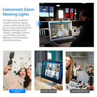 NEEWER Rechargeable 60 LED Selfie Phone Clip Light CRI 95 + 3 Modes Dual-Side Portable Fill Clip LED Video Light
