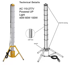 Bon <span class=keywords><strong>prix</strong></span> pour l'extérieur en utilisant la lumière de camping portable 4000lm <span class=keywords><strong>PC</strong></span> IP65 étanche LED luminaire de travail cylindrique - Product Image 3