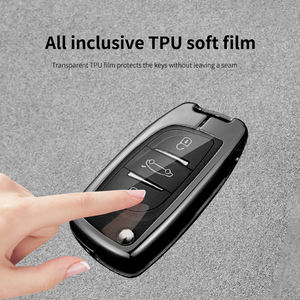 Porte-clés en métal avec Logo de voiture en Fiber de carbone pour Peugeot 3008 308 408 407 5008 pour citroën C1 C2 C3 C4 <span class=keywords><strong>C5</strong></span> DS3 DS4 DS5 DS6 accessoires - Product Image 3