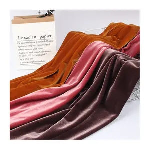 韩国绒布亲肤30% 涤纶10% 氨纶女装针织天鹅绒面料