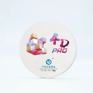 Yu4d 4D Pro seramik porselen çok katmanlı zirkonyum blok 43%-57% saydamlık