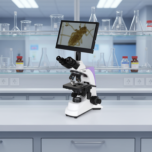 Microscopio Trinocular de Laboratorio MT MEDICAL con <span class=keywords><strong>Objetivo</strong></span> Acromático Estándar y Plataforma Mecánica para Observación Biológica - Product Image 2