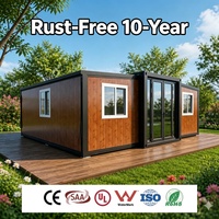 Casa Contenedor Expandible de 20 pies con Panel Sándwich Aislado, Casa Modular Prefabricada para Clima Frío, Suite de Jardín de Invierno, Casa ADU