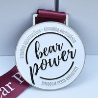 Médaille de récompense en métal irrégulière ronde avec logo personnalisé, thème universitaire, souvenir d'événement, médaille sportive avec cordon imprimé