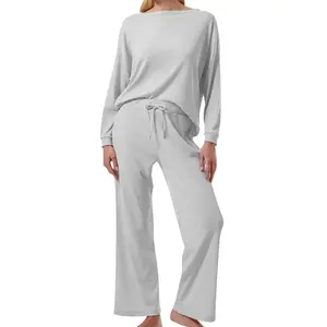 Calidad Premium 2023 Último diseño Tall Lounge Wear Plus Size 100% Algodón Mujeres Chándal Venta al por mayor ODM - Product Image 2