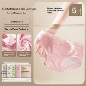 Sous-vêtements jetables pour femmes, en pur coton, stériles, adaptés aux voyages, post-partum, <span class=keywords><strong>maternité</strong></span>, sans lavage, usage quotidien, emballés individuellement - Product Image 6