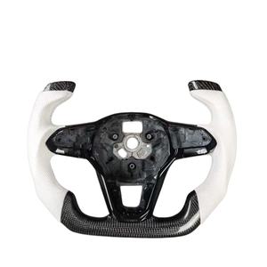 Volante Deportivo Personalizado de Fibra de Carbono Forjado con Alcántara para vw Bora Jetti <span class=keywords><strong>Golf</strong></span> <span class=keywords><strong>8</strong></span> R Line Mk8 gti Audi A3 S3 RS3 8Y 2019 2020 - Product Image 2