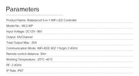 Miboxer Contrôleur de bande LED étanche Ip67 Wifi contrôlable à distance 5-en-1 Max 20a